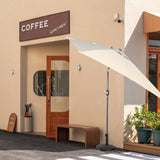 Angel Living Halbrunder Sonnenschirm 235x122cm für Balkon & Terrasse, Neigt Vorwärts/Rückwärts, Aluminium-Kurbel, UV-Schutz, Ideal für Garten, Terrasse, Balkon und Außenbereich
