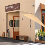 Angel Living Halbrunder Sonnenschirm 235x122cm für Balkon & Terrasse, Neigt Vorwärts/Rückwärts, Aluminium-Kurbel, UV-Schutz, Ideal für Garten, Terrasse, Balkon und Außenbereich