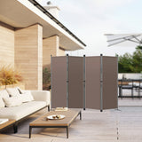 Angel Living Paravant 4pcsper écran, écran pliant Espace diviseur protection oculaire en acier et polyester