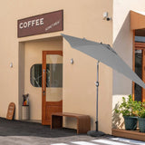 Angel Living Halbrunder Sonnenschirm 235x122cm für Balkon & Terrasse, Neigt Vorwärts/Rückwärts, Aluminium-Kurbel, UV-Schutz, Ideal für Garten, Terrasse, Balkon und Außenbereich