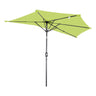 Angel Living 2.7M Halber Sonnenschirm mit Kurbel und Neigbar, UV-Schutz Marktschirm für Terrasse,Poolbereich,Balkon & Garten