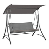 Angel Living Hollywoodschaukel Gartenschaukel Rattan 3-Sitzer mit Sonnendach und Sitzbezug170 x 110 x 157 cm