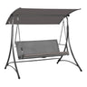 Angel Living Hollywoodschaukel Gartenschaukel Rattan 3-Sitzer mit Sonnendach und Sitzbezug170 x 110 x 157 cm