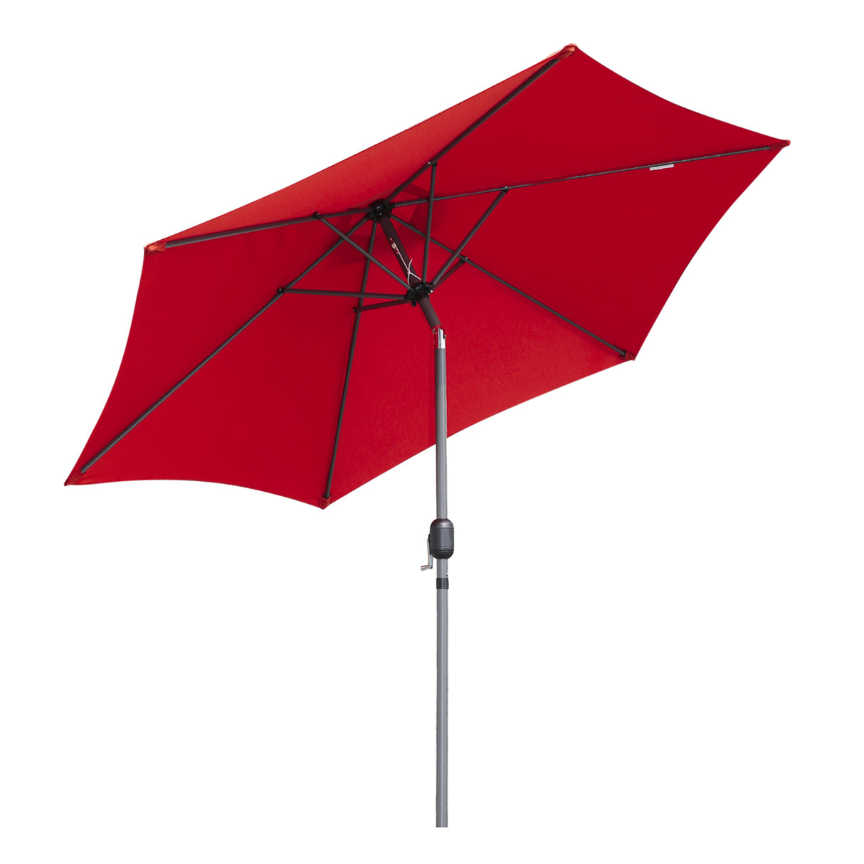 Angel Living Sonnenschirm Ø 270 cm Gartenschirm Marktschirm Terrassenschirm Taupe Rund Sonneschirm Sonnenschutz aus aus Metall, Stahl und Polyester UV50+