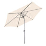 Angel Living Sonnenschirm Ø 300 cm Gartenschirm Marktschirm Terrassenschirm Taupe Rund Sonneschirm Sonnenschutz aus Metall und Polyester UV50+