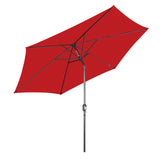 Angel Living Sonnenschirm Ø 300 cm Gartenschirm Marktschirm Terrassenschirm Taupe Rund Sonneschirm Sonnenschutz aus Metall und Polyester UV50+