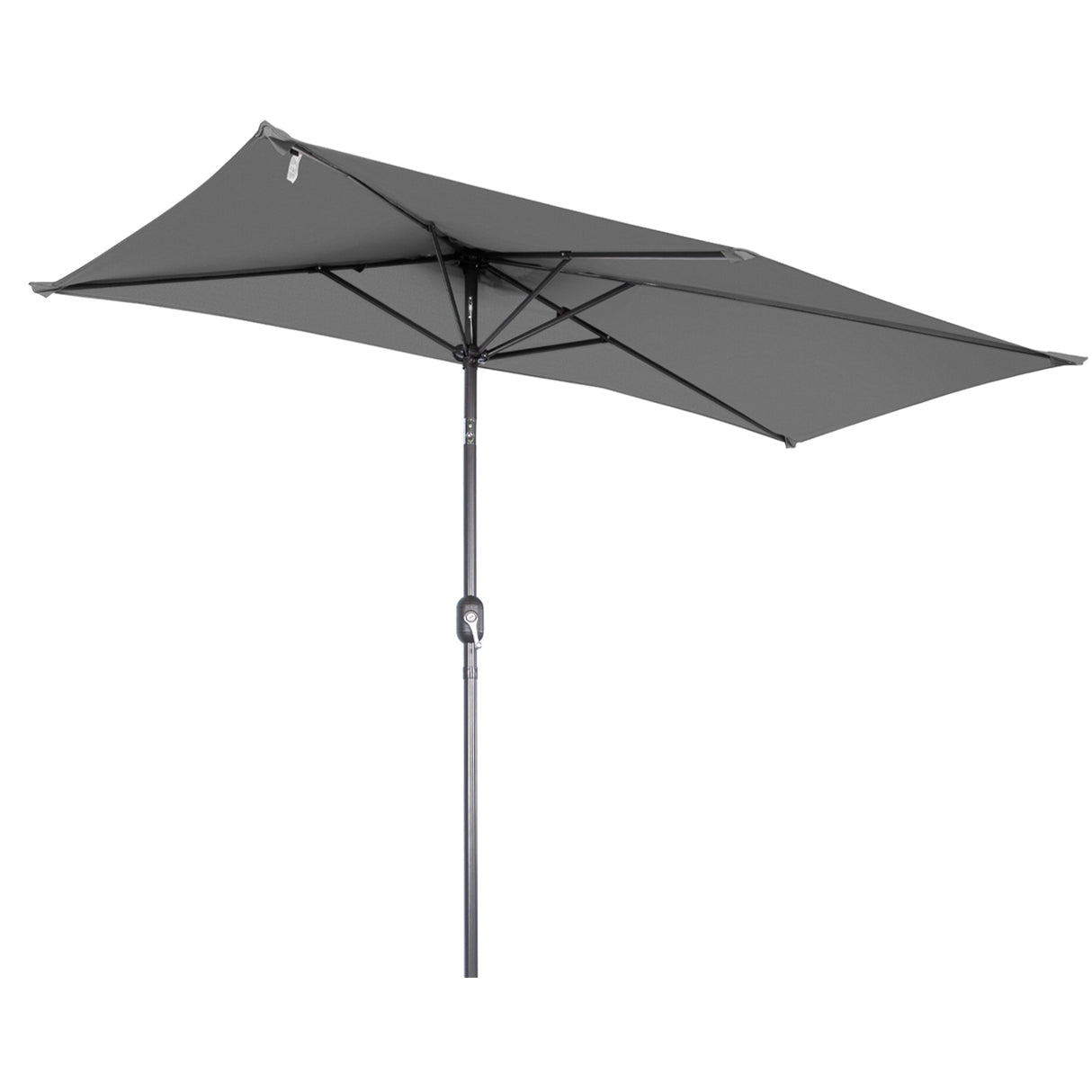 Angel Living Halbrunder Sonnenschirm 235x122cm für Balkon & Terrasse, Neigt Vorwärts/Rückwärts, Aluminium-Kurbel, UV-Schutz, Ideal für Garten, Terrasse, Balkon und Außenbereich