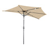 Angel Living 2.7M Halber Sonnenschirm mit Kurbel und Neigbar, UV-Schutz Marktschirm für Terrasse,Poolbereich,Balkon & Garten