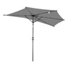 Angel Living 2.7M Halber Sonnenschirm mit Kurbel und Neigbar, UV-Schutz Marktschirm für Terrasse,Poolbereich,Balkon & Garten