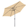 Angel Living Sonnenschirm Ø 300 cm Gartenschirm Marktschirm Terrassenschirm Taupe Rund Sonneschirm Sonnenschutz aus Metall und Polyester UV50+