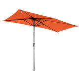 Angel Living Halbrunder Sonnenschirm 235x122cm für Balkon & Terrasse, Neigt Vorwärts/Rückwärts, Aluminium-Kurbel, UV-Schutz, Ideal für Garten, Terrasse, Balkon und Außenbereich