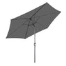 Angel Living Sonnenschirm Ø 300 cm Gartenschirm Marktschirm Terrassenschirm Taupe Rund Sonneschirm Sonnenschutz aus Metall und Polyester UV50+