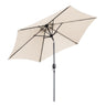 Angel Living Sonnenschirm Ø 270 cm Gartenschirm Marktschirm Terrassenschirm Taupe Rund Sonneschirm Sonnenschutz aus aus Metall, Stahl und Polyester UV50+