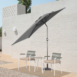 Angel Living Halbrunder Sonnenschirm 235x122cm für Balkon & Terrasse, Neigt Vorwärts/Rückwärts, Aluminium-Kurbel, UV-Schutz, Ideal für Garten, Terrasse, Balkon und Außenbereich