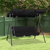 Hollywoodschaukel Gartenschaukel 3 Sitzer mit Sonnenschutz 173x110x151cm