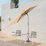 Angel Living Halbrunder Sonnenschirm 235x122cm für Balkon & Terrasse, Neigt Vorwärts/Rückwärts, Aluminium-Kurbel, UV-Schutz, Ideal für Garten, Terrasse, Balkon und Außenbereich