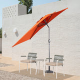 Angel Living Halbrunder Sonnenschirm 235x122cm für Balkon & Terrasse, Neigt Vorwärts/Rückwärts, Aluminium-Kurbel, UV-Schutz, Ideal für Garten, Terrasse, Balkon und Außenbereich
