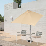 Angel Living Halbrunder Sonnenschirm 235x122cm für Balkon & Terrasse, Schwenkbar links/rechts, Aluminium-Kurbel, UV-Schutz