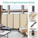 Angel Living Paravent Raumteiler Schutzwand Raumteiler für Büro Balkon Schlafzimmer Garten, 324 x 180 cm