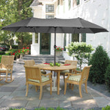 270 X 460 cm Aluminium Doppelsonnenschirm Gartenschirm Sonnenschutz UV50+