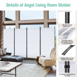 Angel Living Paravent Raumteiler Schutzwand Raumteiler für Büro Balkon Schlafzimmer Garten, 324 x 180 cm