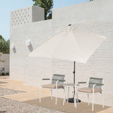 Angel Living Halbrunder Sonnenschirm 235x122cm für Balkon & Terrasse, Schwenkbar links/rechts, Aluminium-Kurbel, UV-Schutz