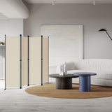Angel Living Paravant 4pcsper écran, écran pliant Espace diviseur protection oculaire en acier et polyester