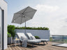 Angel Living Sonnenschirm 2M mit Kurbel und Neigbar, Gartenschirm Marktschirm Terrassenschirm Taupe Rund Sonneschirm Sonnenschutz aus Polyester UV50+