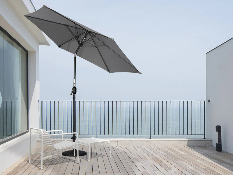 Angel Living Parasol s 300 cm Garden Umbrella Market Umbrella Umbrella Umbrella Taupe Round Sunshade Sunshade Sunscreen screen made of aluminium and polyester UV50