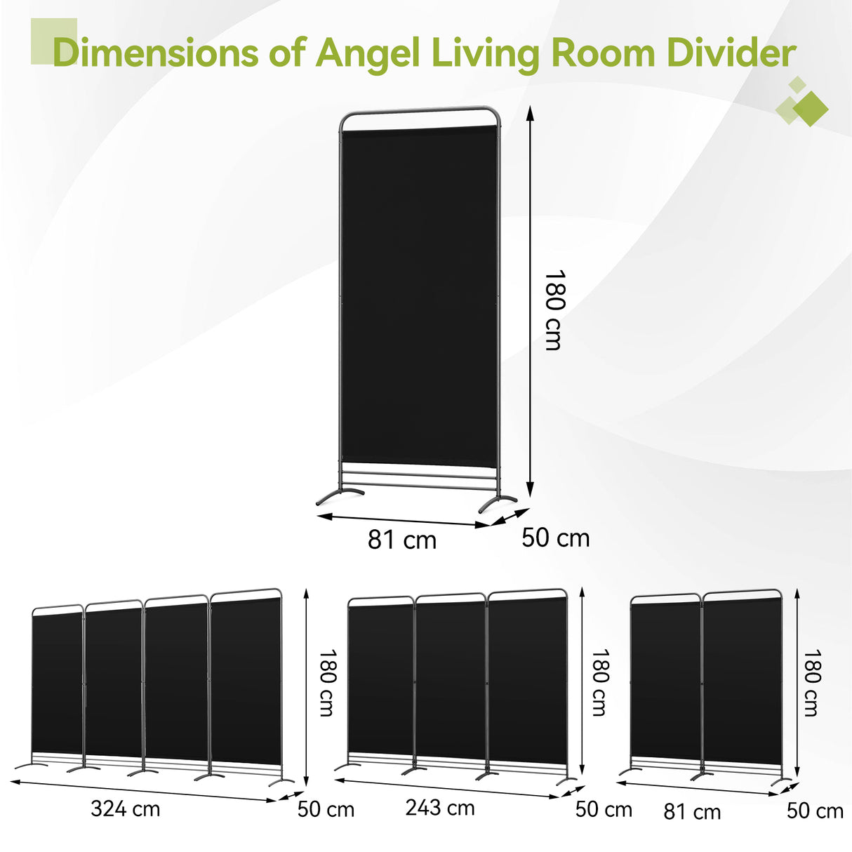 Angel Living 1-teiliger faltbarer Raum-Teiler, freistehender Privatsphäre-Schirm für Büros, Balkon, Schlafzimmer, Garten im Freien, 81cm x 180cm