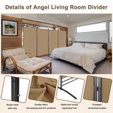 Angel Living Paravent 4 Teilig Klappbar Raumteiler für Büros, Balkon,Schlafzimmer,Außengarten, 324cm x 180cm