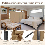 Angel Living Paravent 4 Teilig,Trennwand Raumteiler Paravent raumteiler innen Sichtschutz Wandschirm für Büros Balkon Schlafzimmer Außengarten 324x170cm