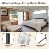 Angel Living Paravent 1 Teilig Klappbar Raumteiler Freistehend Sichtschutzwand Raumteiler Stellwand Trennwand Sichtschutz für Büros, Balkon,Schlafzimmer,Außengarten 81 x 185cm