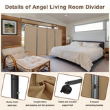 Angel Living Paravent Raumteiler 4 Teilig 324x180 cm, Faltbare Trennwand Spanische Wand, Dekorativer Paravent als Raumtrenner für Wohnzimmer Büro Balkon
