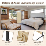 Angel Living Paravent 1 Teilig Klappbar Raumteiler Freistehend Sichtschutzwand Raumteiler Stellwand Trennwand Sichtschutz für Büros, Balkon,Schlafzimmer,Außengarten 81 x 185cm
