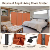 Angel Living Paravent Raumteiler 4 Teilig 324x180 cm, Faltbare Trennwand Spanische Wand, Dekorativer Paravent als Raumtrenner für Wohnzimmer Büro Balkon