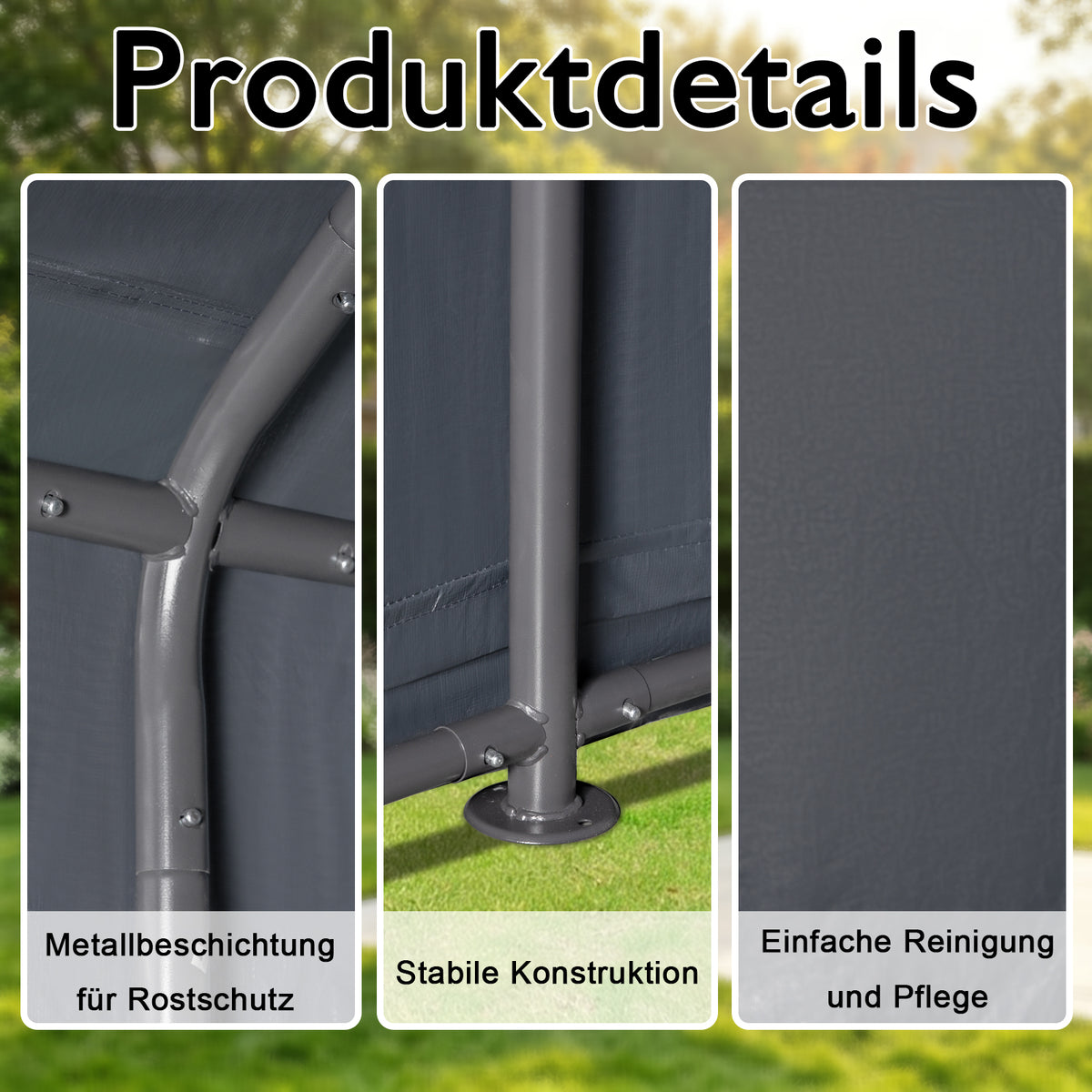 Angel Living Gartenzelt für den Außenbereich zur Aufbewahrung von Werkzeugen, 1,9 × 2,3 × 2,35 m