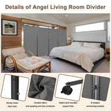 Angel Living Paravent Raumteiler 4 Teilig 324x180 cm, Faltbare Trennwand Spanische Wand, Dekorativer Paravent als Raumtrenner für Wohnzimmer Büro Balkon