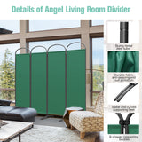 Angel Living Paravent 4tlg 225X185CM Bogenparavent Sichtschutz Raumteiler