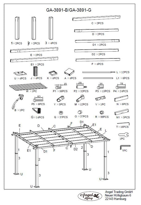Angel Living Ersatzteile der Pergola