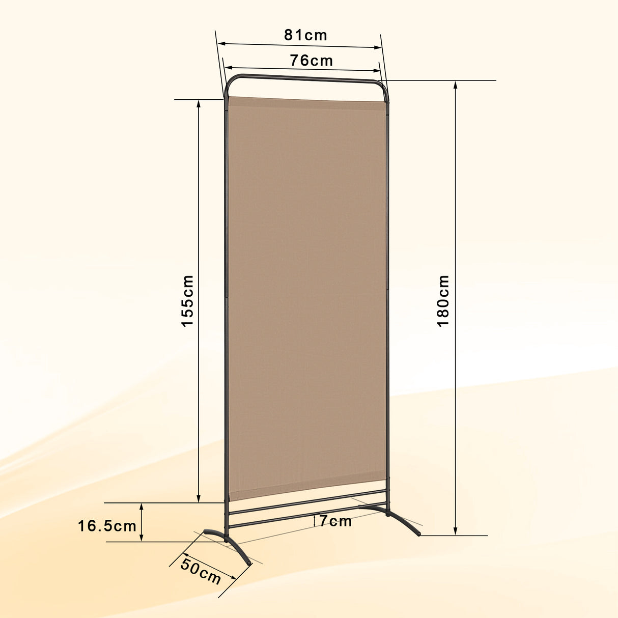 Angel Living 1-teiliger faltbarer Raum-Teiler, freistehender Privatsphäre-Schirm für Büros, Balkon, Schlafzimmer, Garten im Freien, 81cm x 180cm
