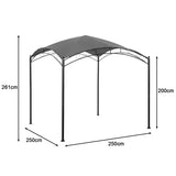 Angel living Gartenpavillon 2.5x2.5M, Wasserabweisend und UV-bestandig Pavillon, Ideal fur Freizeit und Partys