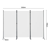 Paravent Raumteiler Outdoor Sichtschutz 243 x 169 cm, 3 Paneele