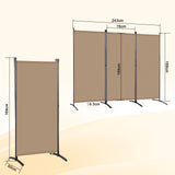 Paravent Raumteiler Outdoor Sichtschutz 243 x 169 cm, 3 Paneele