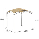 Angel living Gartenpavillon 2.5x2.5M, Wasserabweisend und UV-bestandig Pavillon, Ideal fur Freizeit und Partys