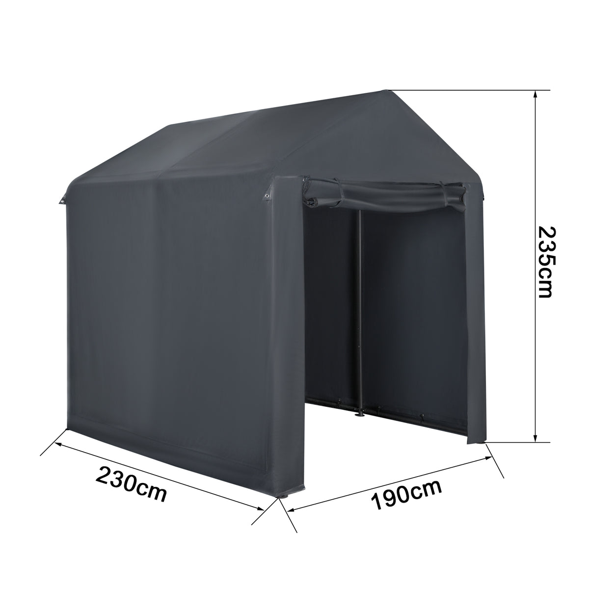 Angel Living Gartenzelt für den Außenbereich zur Aufbewahrung von Werkzeugen, 1,9 × 2,3 × 2,35 m