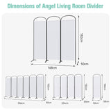 Paravent 3tlg 168X185CM Bogenparavent Sichtschutz Raumteiler