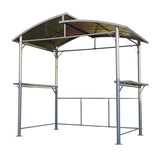 Angel Living Grillpavillon,BBQ-Pavillon mit Rauchabzug 245x150x233 cm,Grau