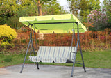 Hollywoodschaukel Gartenschaukel 3 Sitzer mit Sonnenschutz 173x110x151cm