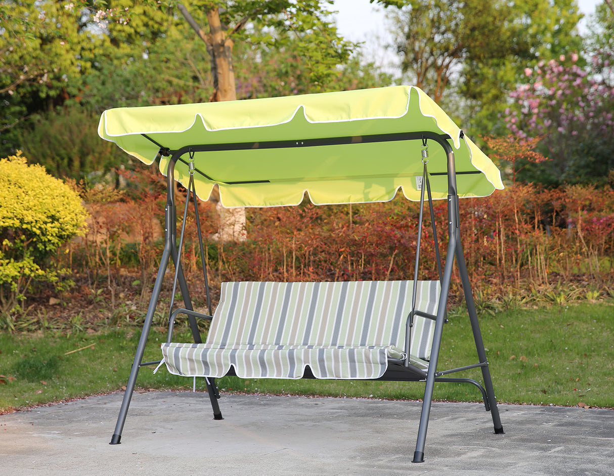 Hollywoodschaukel Gartenschaukel 3 Sitzer mit Sonnenschutz 173x110x151cm